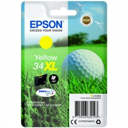 Cartouche d'encre Jaune Haute Capacité Epson pour WorkForce 3720DWF/3725DWF .. (n°34XL) (balle de golf)