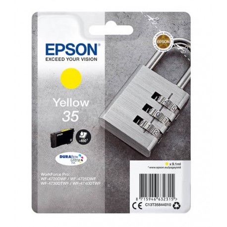 Cartouche d'encre Jaune Epson pour WorkForce Pro 4720DWF .. (n°35) (Cadenas)