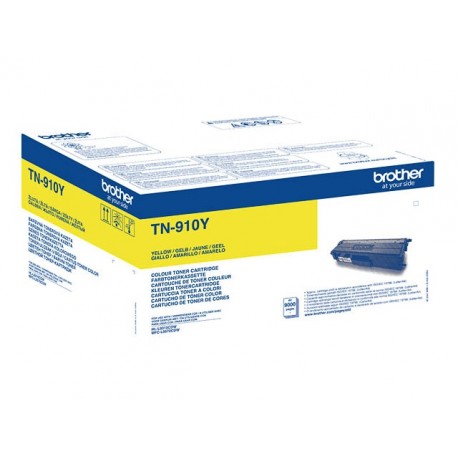 Toner jaune Brother pour HL-L9310CDW/ 9310CDWT/ 9570CDW/ 9570CDWT ... (TN-910Y)