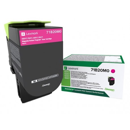 Toner Magenta Lexmark Return Program pour imprimante CS317dn/ Multifonction CX317dn