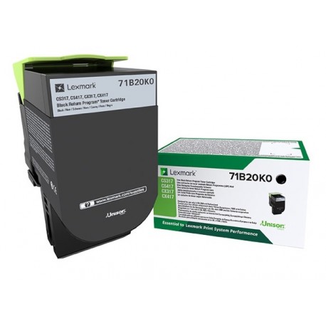 Toner Noir Lexmark Return Program pour imprimante CS317dn/ Multifonction CX317dn