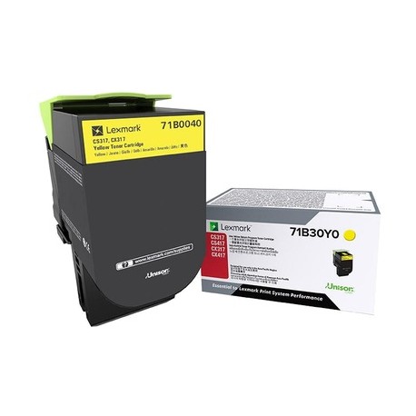 Toner Jaune Lexmark pour imprimante CS317dn/ Multifonction CX317dn