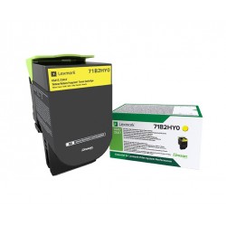 Toner Jaune, rendement élevé, LEXMARK Return Program pour imprimante CS417dn/ Multifonction CX417dn