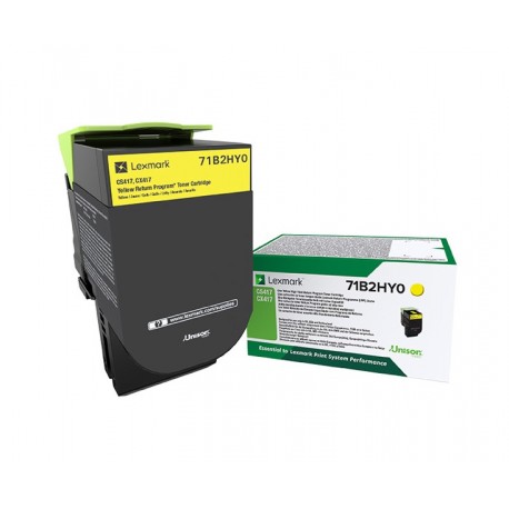 Toner Jaune, rendement élevé, LEXMARK Return Program pour imprimante CS417dn/ Multifonction CX417dn