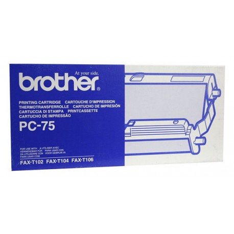 Thermotransferband 1 rouleau de brother pC 75 noir 