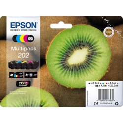 Pack 5 Cartouches Epson pour Expression Premium XP6000- XP6005 - (n°202 - Kiwi) 