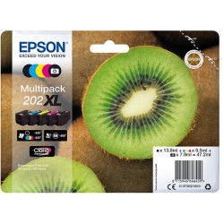 Pack 5 Cartouches XL Epson pour Expression Premium XP6000- XP6005 - (n°202XL - Kiwi) 