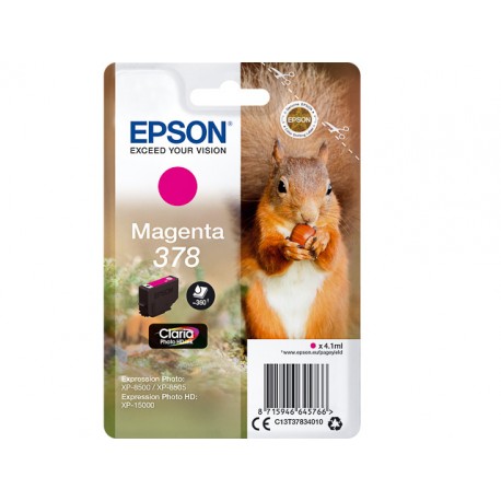 Cartouche Magenta Epson pour Expression Premium XP8500- XP8505 ... - (n°378 - Ecureuil) 