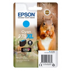 Cartouche Cyan XL Epson pour Expression Premium XP8500- XP8505 ... - (n°378XL - Ecureuil) 