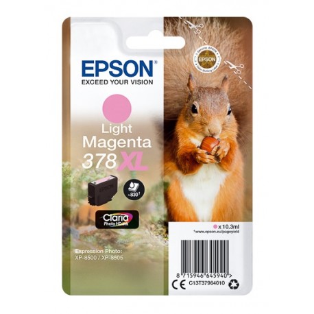 Cartouche Magenta Clair XL Epson pour Expression Premium XP8500- XP8505 ... - (n°378XL - Ecureuil) 