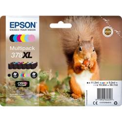 Pack 6 Cartouches XL Epson pour Expression Premium XP8500- XP8505 ... - (n°378XL - Ecureuil) 