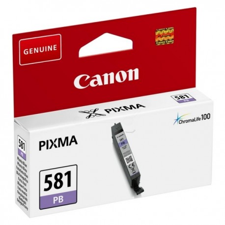 Cartouche d'encre photo Bleu Canon CLI-581PB pour Gamme PIXMA TS8150 ...