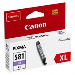 Cartouche d'encre photo bleu Haute capacité Canon CLI-581PB XL pour Gamme PIXMA TS8150 ...