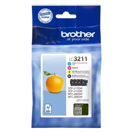 Pack 4 Cartouches Jet d'encre BROTHER pour multi-fonction DCP-J772DW...