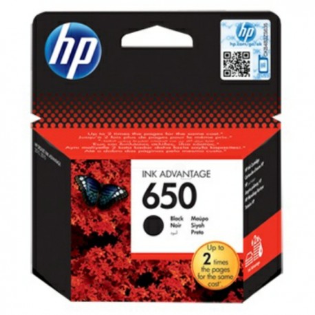 Cartouche Noire HP n°650 pour Deskjet Ink Advantage 1518/ 2545/ 3515...