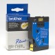 Ruban thermique en cassette 12mm Brother TC-601 Noir sur Jaune