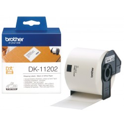 Rouleau d'étiquettes d'expédition DK-11202 Brother original – Noir sur blanc, 62 x 100 mm pour QL500