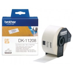 Rouleau d'étiquettes DK-11208 Brother original – Noir sur blanc, 38 x 90 mm pour QL500