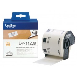 Rouleau d'étiquettes d'adresse DK-11209 Brother original – Noir sur blanc, 29 x 62 mm pour QL500