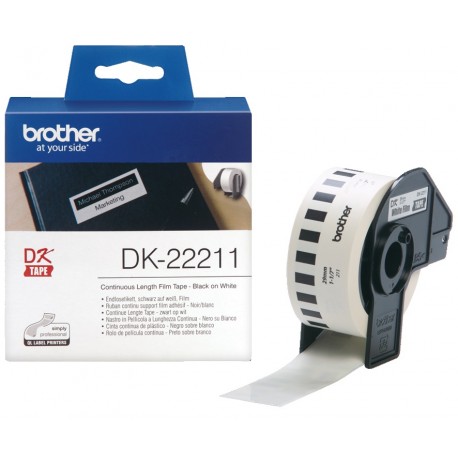 Rouleau d'étiquettes DK-22211 Brother original – Blanc, 29 mm x 15,24 m pour QL500