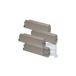 Pack de 4 toners Génériques C/M/Y/BK pour Oki C 9000/9200/9400...