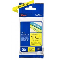 Cassette à ruban Brother pour étiqueteuse Noir sur jaune (TZ-631) 12mm