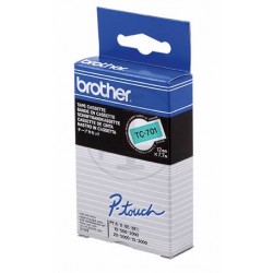 Cassette à ruban Brother pour étiqueteuse 12mm Noir sur Vert