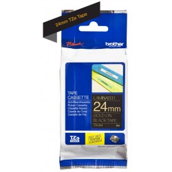 Cassette à ruban Brother pour étiqueteuse doré sur noir (TZ-354)  24mm