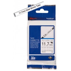 Cartouche à ruban pour gaine thermorétractable Brother HSe-231 – Noir sur blanc, 11,7 mm 