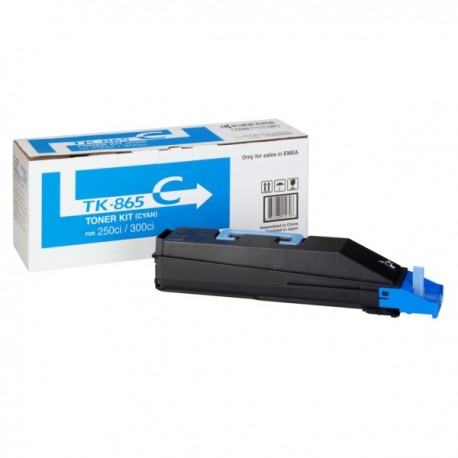 Toner cyan Kyocera Mita pour TaskAlfa 250ci / 300ci (TK-865C)