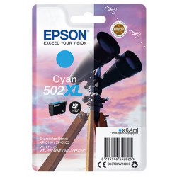 Cartouche d'encre Cyan haute capacité Epson pour WorkForce WF-2860dwf ... (n°502XL) - 470 pages.