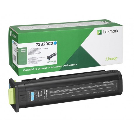 Cartouche de toner Return Program Cyan LEXMARK pour CS827de, CX827de