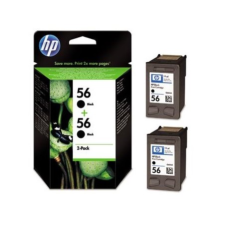 Pack de 2 cartouches Noires HP pour Deskjet 450 ... (N°56)