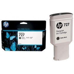 Cartouche Noir mat Haute capacité HP pour Designjet T1500 / T2500 / T920 (N°727)