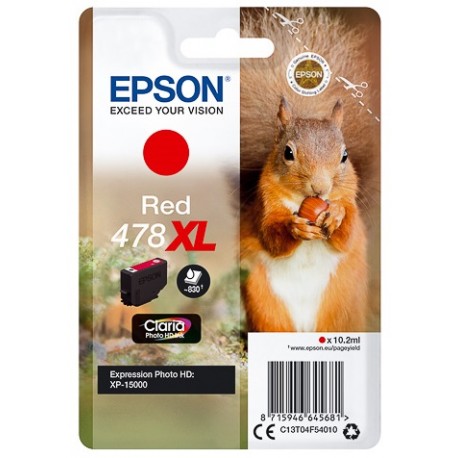 Cartouche Rouge XL Epson pour Expression Premium XP 15 000 HD ... - (n°478XL - Ecureuil) 