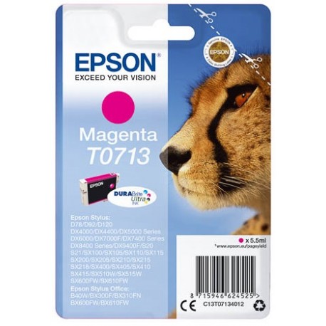 Cartouche d'encre magenta Epson pour Stylus DX6050 / 4000 / 5000 (T0713)