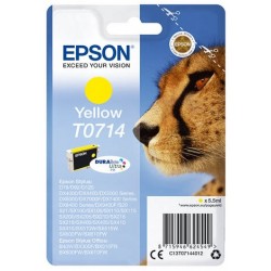 Cartouche d'encre jaune Epson pour Stylus DX6050 / 4000 / 5000 (T0714)