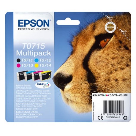 Multipack Epson T0715 pour Stylus DX6050 / 4000 / 5000