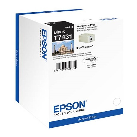 Cartouche noire Epson pour WorkForce pro WP-M4525dnf...(T7431)