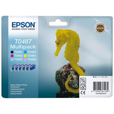 Multipack 6 cartouches Epson R200/R300...(T0487)
