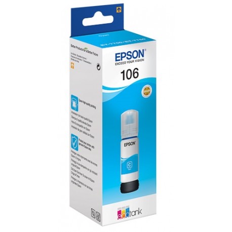 Cartouche Cyan Epson pour EcoTank ET-7700 (N°106)