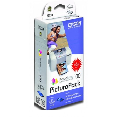 Pack photo Encre 4 Couleurs + 135 feuilles pour Epson PictureMate 100
