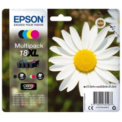 Multipack paquerette haute capacité EPSON pour Expression Home XP-205 / XP-30 ... (N°18XL)