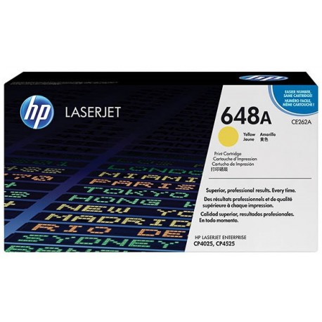 Toner jaune pour imprimante HP ColorLaserJet CP4025 / CP4525 (648A)