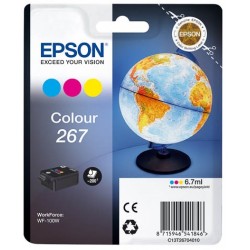 Cartouche Encre 3 couleurs (cyan, magenta, jaune) pour EPSON WorkForce WF-100W (267)