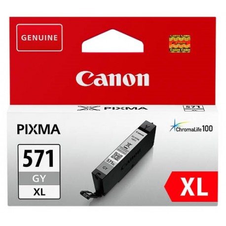 Cartouche Encre Grise Haute Capacité (CLI-571GY XL) pour Canon Pixma MG 5750 / MG 6850...