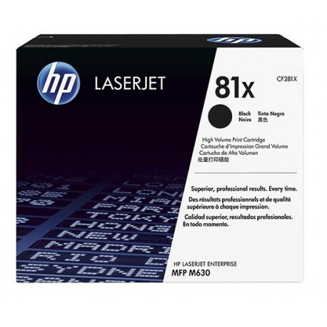 Toner noir HP haute capacité pour LaserJet Enterprise  M630 / M605... (81X)