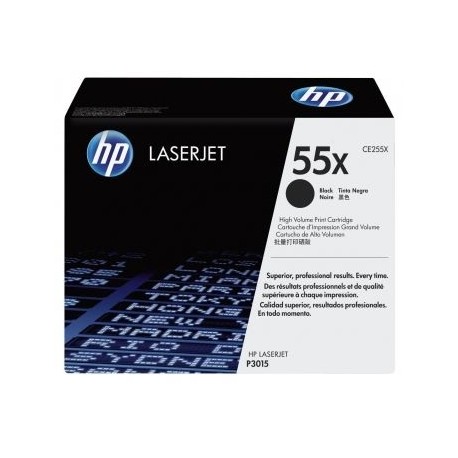 Toner noir HP haute capacité pour laserjet P3010 (55X)