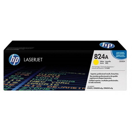 Toner jaune HP pour Color Laserjet CP6015 / CM6030 / CM6040 (824A)