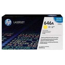 Toner jaune HP pour Color laserjet Entreprise CM4540... (646A)